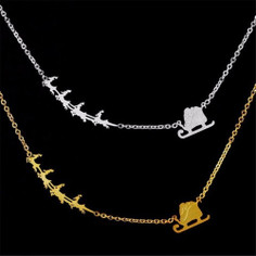 Santa Chariot & Reindeer Necklace product